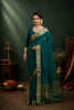 Green Woven Chinnon Silk Saree