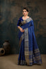 Royal Blue Woven Jacquard Cotton Silk Saree