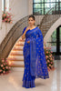 Blue Foil Printed Soft Georgette Saree