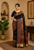 Black Rajwadi Pashmina Silk Saree