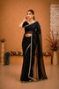 Black Mirror Lace Georgette Saree