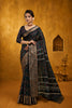 Black Bandhani Print Soft Dola Cotton Gharchola Saree