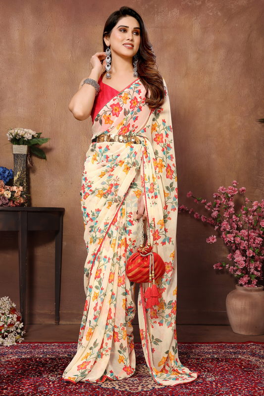 Georgette Ready To Wear Saree