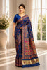 Navy Minakari Banarasi Saree