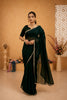 Green Mirror Lace Georgette Saree