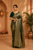 Green Woven Banarasi Khadi Silk Saree
