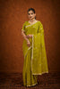 Yellow Chiffon Embroidered Silk Saree