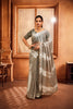 Grey Ready To Wear Digital Printed Georgette Saree
