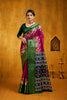 Purple Bandhani Print Soft Dola Cotton Gharchola Saree