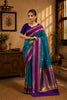 Blue Woven Kanjivaram Silk Saree