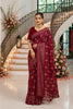 Red Foil Printed Soft Georgette Saree