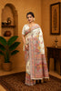 White Rajwadi Pashmina Silk Saree