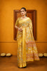 Yellow Floral Printed Bright Moss Gharchola Saree